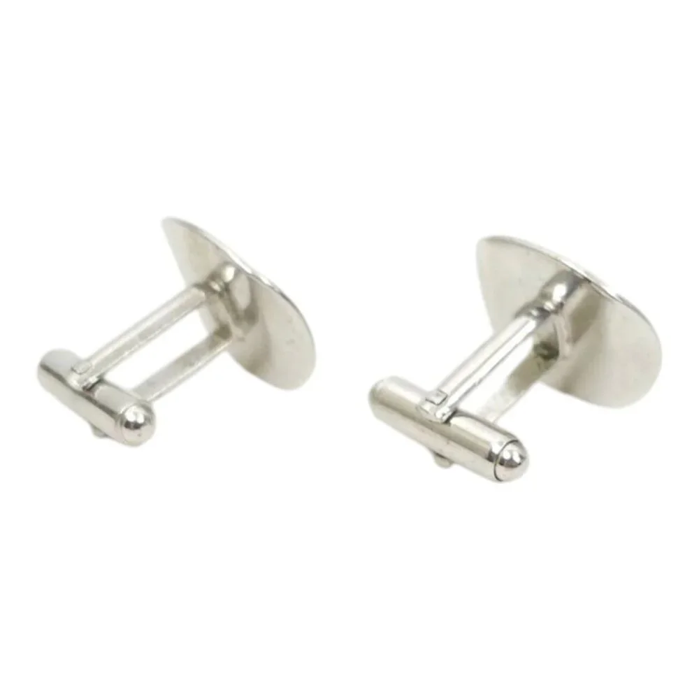 Shields Silvertone Etched Cufflinks Rectangle Men Vintage MCM Jewelry Accessory